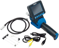 RECORDING FLEXI INSPECTION CAMERA WITH SD-HC CARD SLOT AND 8.8mm dia. CAMERA PROBE