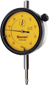 Starrett Dial Indicator (Range 1mm)(Graduation 0.001mm)(Dial Reading 0 - 200)