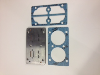 VALVE PLATE COMPLETE WITH UPPER AND LOWER GASKETS        