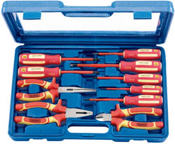 VDE Approved Screwdriver and Pliers Set (10 piece)