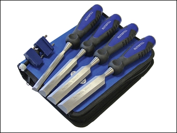 FAIWCSET4Z Wood Chisel and Honing Guide Set (4-Piece)
