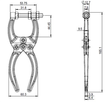 TOGGLE PLIER SIZE 159KG TYPE
