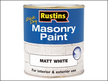 RUSMASPW500 Quick Dry Masonry Paint White 500ml