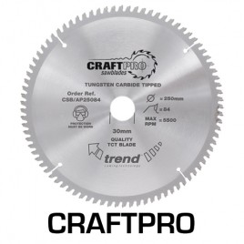 Craft saw blade aluminium and plastic 216mm x 80 teeth x 30mm bore
