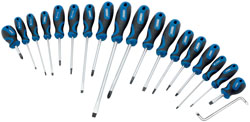 19 PIECE SOFT GRIP SCREWDRIVER SET