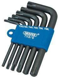 6 PIECE DRAPER TX-STAR KEY SET