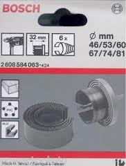 Bosch 2608584063 6 Piece Hole saw set: 46, 53, 60, 67, 74, 81