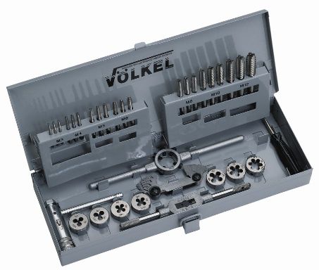 VOLKEL M3 - M12 DIN TAP & DIE SET HSS