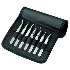 BAHCO LINDSTROM 9854 SMD 7 PIECE TWEEZER SET