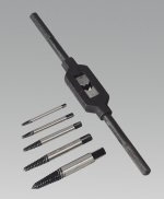 Screw Extractor Set with Wrench 6pc Helix Type