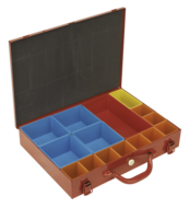 Metal Case with 15 Storage Bins