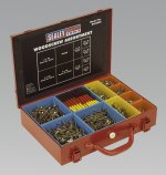 Woodscrew Assortment Gold Series in Case 2000pc