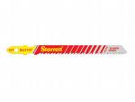 STARRETT BU310T  JIGSAW BLADES PACK OF 5 BLADES TOTAL LENGTH 100mm X 7.5mm WIDTH X 10tpi GROUND TOOTH TYPE FOR WOOD