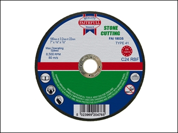 FAI1803S Cut Off Disc for Stone 180 x 3.2 x 22mm