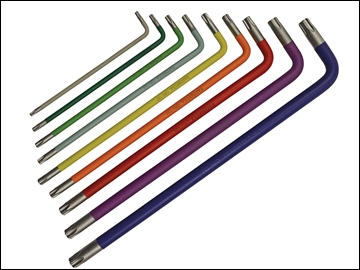 FAIHKS9SLA Star Key Set 9Pc Star Long Arm Coloured