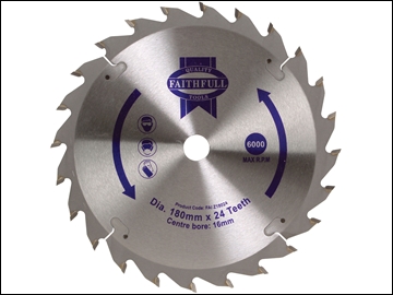 FAIZ18024 Circular Saw Blade 180 x 16mm x 24T Fast Rip