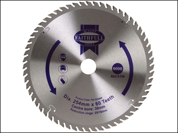 Circular Saw Blade TCT 254 x 30 x 60 Tooth