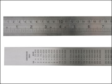 FIS39 F39ME Steel Rule 1 Metre / 39in