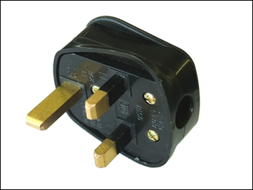  Black Rubber Plug 230 Volt 13a