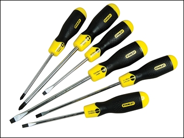 STA065007 Cushion Grip Screwdriver Parallel/Flared/Phillips 6 Piece.