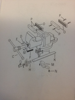 RECORD BREAKDOWN DRAWING OF QUICK RELEASE RECORD VICES