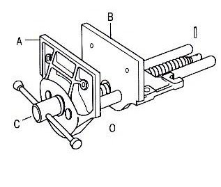 RECORD Mainscrew & Handle/Nut/Pin/ for No.T52PD VICE