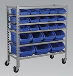 Mobile Bin Storage System 22 Bins 