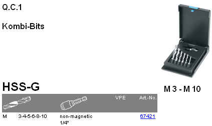 COMBINED TAP-DRILL SET